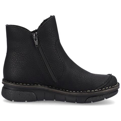 Black Casual Closed Booties Stivaletti Sintetico E Tessile Scarpe Donna Nero Eu 38, 73357-00 - Foto 3