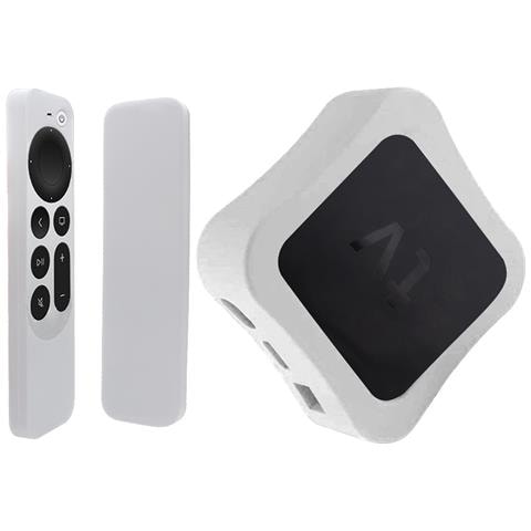 Custodia In Silicone Per Telecomando Apple Tv 4k (2021) White - Foto 1
