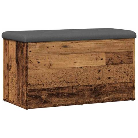 Panca Portaoggetti Legno Antico 82x42x45 Cm Legno Multistrato - Foto 2