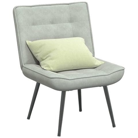 Sedia Relax 64x74x84 Cm Grigio Chiaro In Velluto - Foto 1