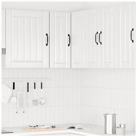 Pensile Da Cucina Ad Angolo Lucca Bianco Lucido In Truciolato - Foto 3