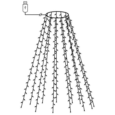 Rete Di Luce Per Albero Di Natale 180 Led Blu 180 Cm - Foto 3