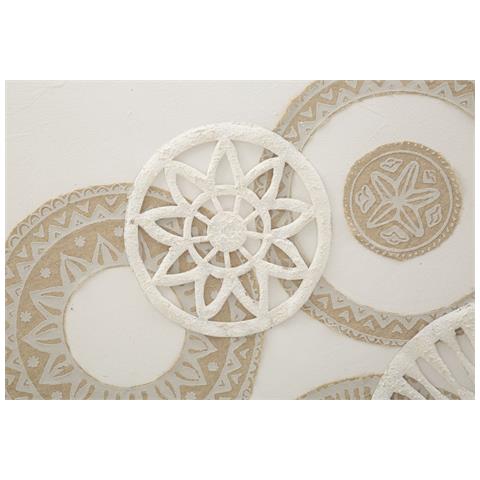 Stampa Su Tela Cerchi 34 - Marrone - Legno - 80x2,8x100 Cm - Foto 2