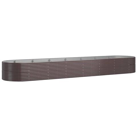 Letto Giardino Acciaio Vernice A Polvere 584x140x68 Cm Marrone - Foto 1