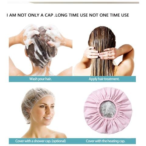 Cuffia Per Maschera Per Capelli Auto-riscaldante - Spa Senza Fili E Conveniente Grey - Foto 4