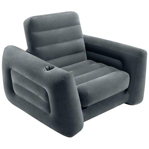 Sedia Estraibile 117x224x66 cm Grigio Scuro - Foto 1
