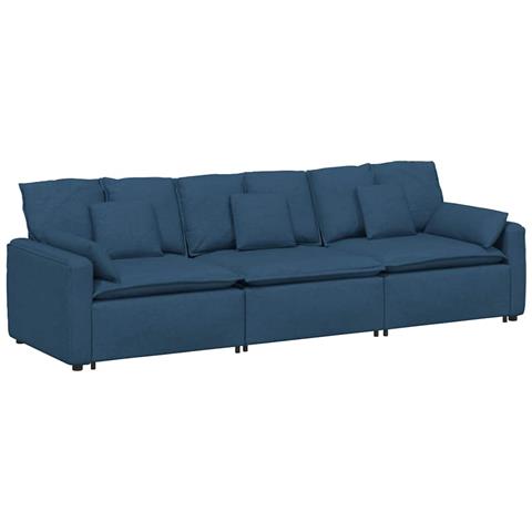 Divano Modulare con Cuscini Blu - Foto 1