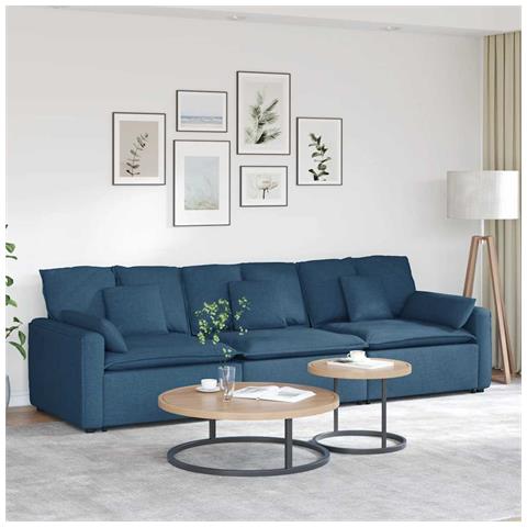 Divano Modulare con Cuscini Blu - Foto 2