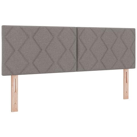 Testiera Design a Blocchi Diamond Tortora 140 cm in Tessuto - Foto 1