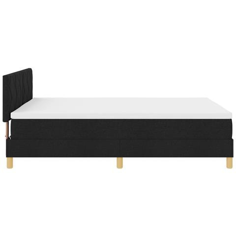 Letto a Rete con Materasso & LED Nero 140x200 cm Tessuto - Foto 9