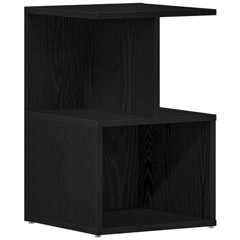 Comodino in rovere nero 35x35x55 cm in legno ingegnerizzato - Foto 1