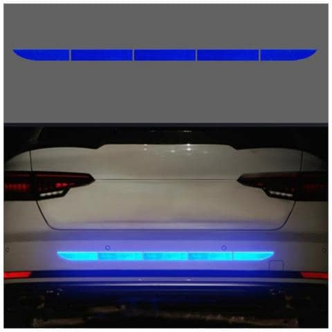 Kit Da 2 Strisce Riflettenti Per Auto, Protezione Paraurti Posteriore, Avviso Di Sicurezza Blue - Foto 1