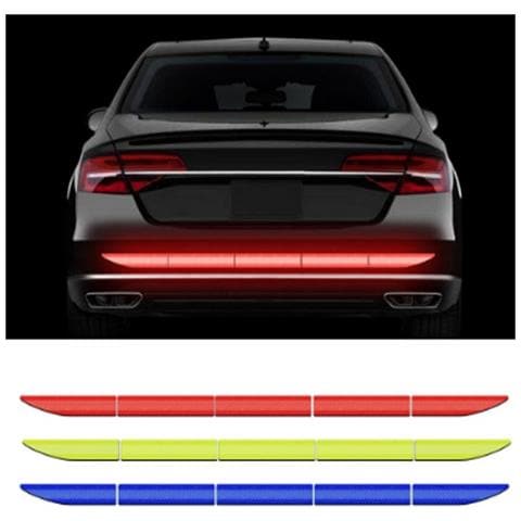 Kit Da 2 Strisce Riflettenti Per Auto, Protezione Paraurti Posteriore, Avviso Di Sicurezza Blue - Foto 5