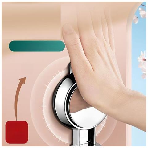 Supporto Per Soffione Doccia A Ventosa Senza Foratura - Staffa Da Bagno Regolabile E Rimovibile Silver - Foto 2