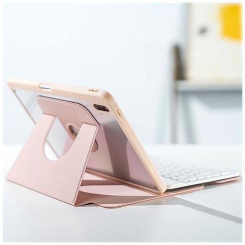 Custodia Con Tastiera Bluetooth E Supporto Rotante A 360° Compatibile Con Matepad Se 11 (2024) - Rosa - Foto 6
