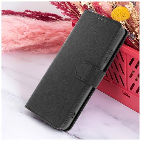 Custodia A Portafoglio Per Xiaomi Mi 10 Lite Con Supporto E Linguetta, Nero - Foto 5