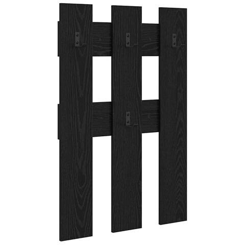 Appendiabiti a muro Rovere nero 65 x 3 x 100 cm - Foto 1