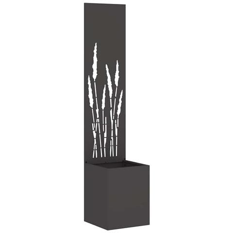 Vaso da Giardino con Pannello Decorativo Nero 32 x 140 cm - Foto 1