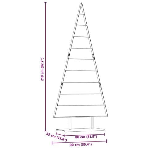 Albero di Natale in metallo con supporto Nero 210 cm Acciaio - Foto 9