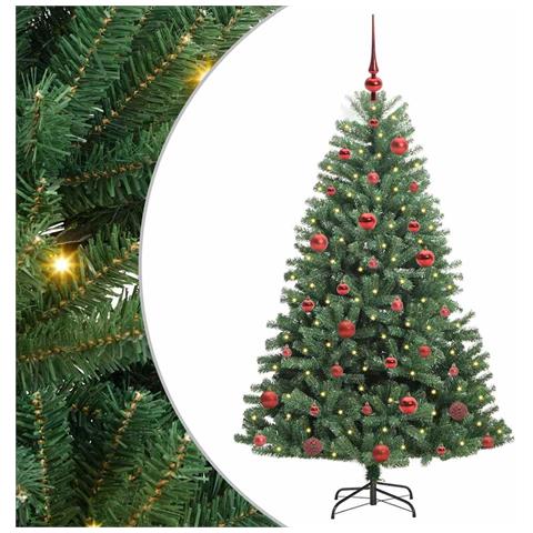 Albero di Natale Artificiale con Rami Pieghevoli Verde 150 cm - Foto 1