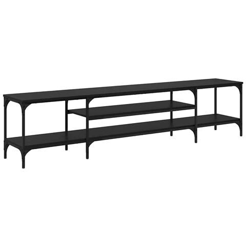 Mobile TV Rovere Nero 201 x 35 x 45 cm - Foto 1