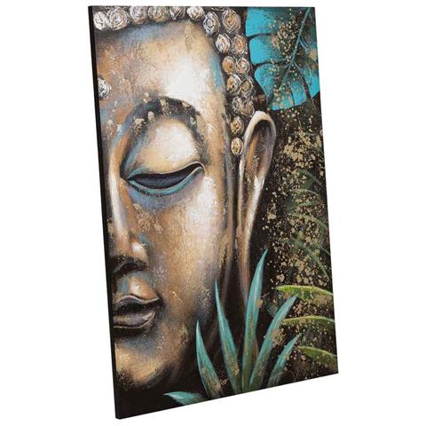 Quadro Dipinto A Mano Con Rilievo Blu 80x120x3h - Foto 1