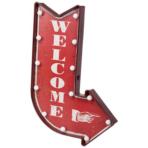 Placca Da Muro Luminosa In Plastica Rossa 43x64x10h Cm - Foto 1