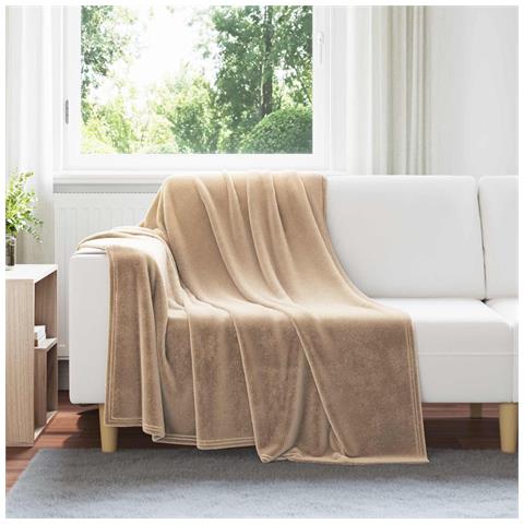 Coperte da Pile 6 pcs Cammello 150 x 200 cm Panno - Foto 2