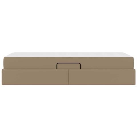 Letto con contenitore e materasso 2 pcs Cappuccino Pelle - Foto 9