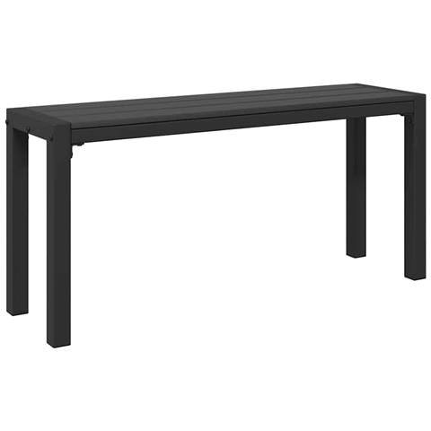 Panchina da giardino Nero 100 x 28 x 45cm Acciaio - Foto 1