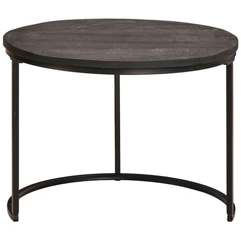 Tavoli da Caffè Nido 3 pcs Legno massello di mango e acciaio - Foto 2