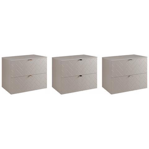 | Mobiletto 80 cm - Beige Mat - Mobili bagno - Mobili bagno - Mobiletti - Piano di lavoro Beige - Foto 8