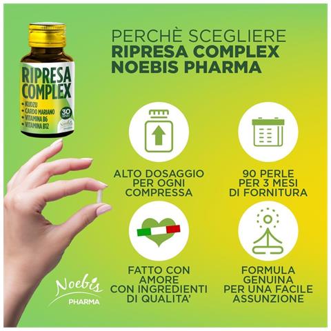 Ripresa Complex 30 Capsule - Kudzu, Cardo Mariano, Vitamina B6 e B12 - Vitalità, Recupero Quotidiano e Metabolismo Energetico - Foto 2
