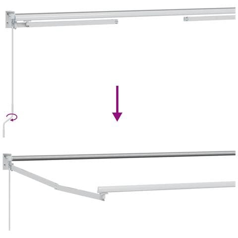 Tenda retrattile manuale con LED Giallo e Bianco 3 x 2,5 m - Foto 9