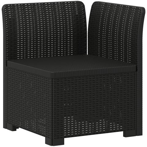 Divano da Giardino a 1 Posto con Cuscini Aspetto Rattan PP - Foto 2