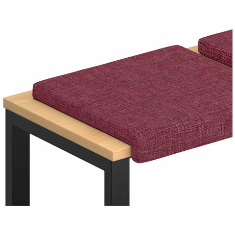 Cuscino per panchina 4 pz Tessuto Rosso Vino Profondità 35 cm - Foto 1