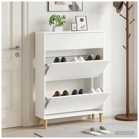 Mobile per scarpe ARNHEM 78 x 24 x 103 cm Legno ingegnerizzato - Foto 2