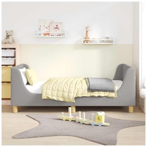 Struttura letto bambini con testata Grigio Chiaro 80x160 cm - Foto 2