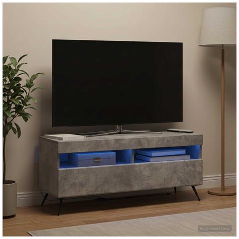 Mobile TV LED Grigio Cemento Legno ingegnerizzato - Foto 2
