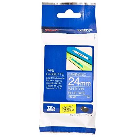 Nastro Etichetta Laminato da 8 m x 24 mm Colore Blu e Bianco - Foto 3