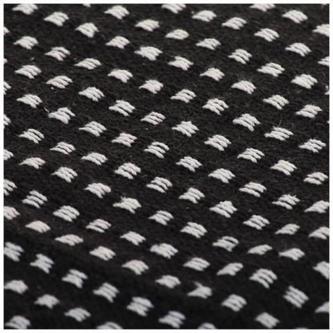 Copriletto in Cotone a Quadri 125x150 cm Nero - Foto 6