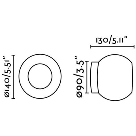 Moy Led, Applique, - Oro - Foto 1