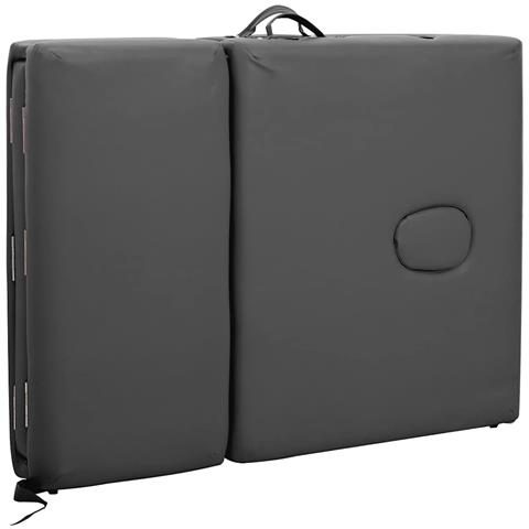 Lettino Da Massaggio 4 Zone Telaio Alluminio Antracite 186x68cm - Foto 2