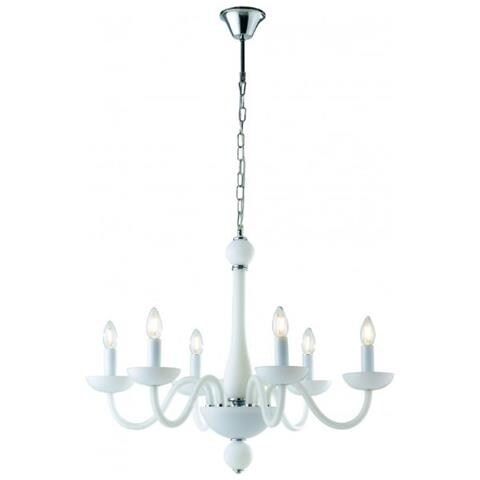 Lampadario Alfiere Bianco 6xe14 74x58cm - Foto 1