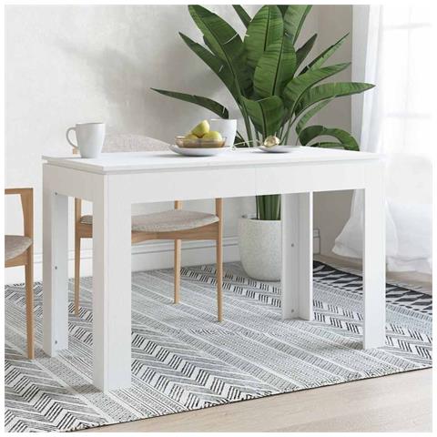 Tavolo da Pranzo Bianco 120x60x76 cm in Legno Multistrato - Foto 2