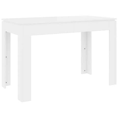 Tavolo da Pranzo Bianco 120x60x76 cm in Legno Multistrato - Foto 8