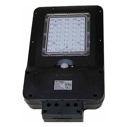 V-tac Vt-st15 Armatura Stradale Led 15w Autoalimentato Nero Con Pannello Solare E Sensore Pir Bianco Freddo 6400k - Sku 8548 - Foto 1