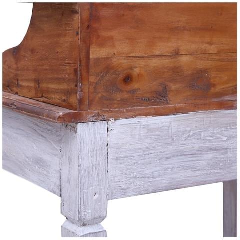 Scrivania con Cassetti 90x50x101 cm in Legno Massello di Mogano - Foto 9