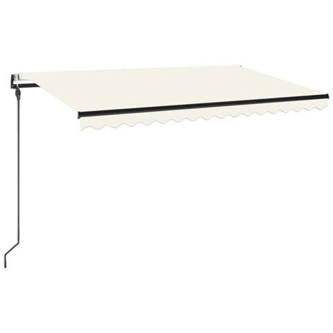 Tenda Automatica con Sensore Vento e LED 450x300 cm Crema - Foto 1