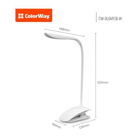 Led Lampada Da Tavolo Flessibile E Clip Con Batteria Integrata Bianca, Lampada Da Tavolo, 3 H, 5 V, 0,5 Ah - Foto 12